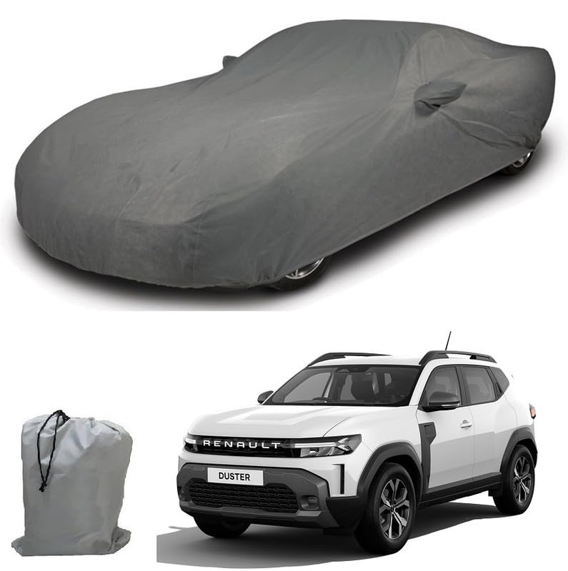 Image of ARCUATE Triple Layer Custom fit Car Body Cover for Renault Duster 2026 |Top Layer Dustrproof | Middle Layer Waterproof | Bottom Layer Scratch Protection | Outdoor Indoor Fabric