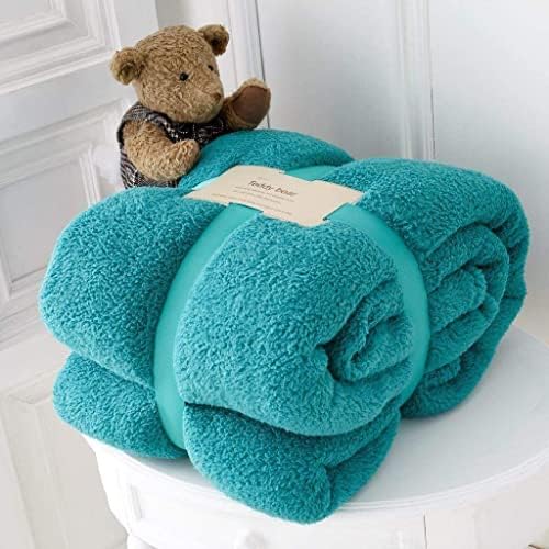 RayyanLinen Teddy Fleece Throw Blanket Warm Soft Luxury Cuddly Sofa Bedspread Travel Throw (Mink (Beige), Single - 100 X 150cm)