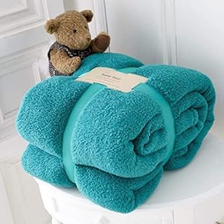 RayyanLinen Teddy Fleece Throw Blanket Warm Soft Luxury Cuddly Sofa Bedspread Travel Throw (Mink (Beige), Single - 100 X 150cm)