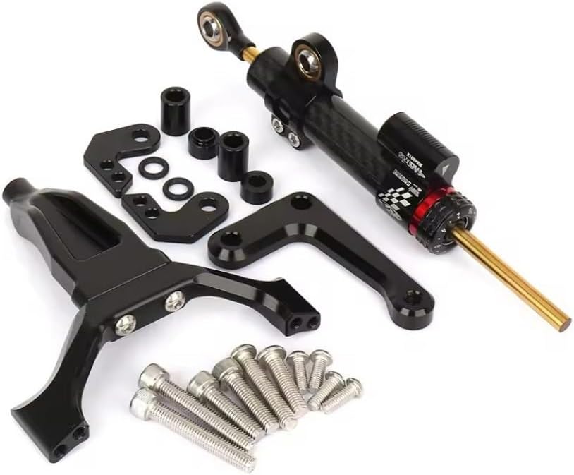 Fits for YAMAHA MT09 MT-09 (2024 2025) Motorcycle CNC Aluminum Adjustable Steering Damper Stabilizer Safety Control Bracket Kit (Set 2)