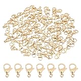PH PandaHall 100pcs Small Lobster Claw Clasps 13x8mm Grade A 304 Stainless Steel Jewelry Claw Clasps for Jewelry Necklaces Bracelet Making
