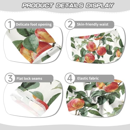 Girls Leggings Peachs Fruit Soft Toddler Leggings for Girls Kids Pants Size 4T-10T3