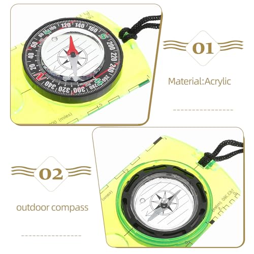 Brújula portátil BESPORTBLE para senderismo y camping miniatura 3