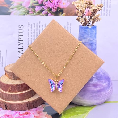 Image of Butterfly Jewelry Gifts - Butterfly Necklace Bracelet for Women