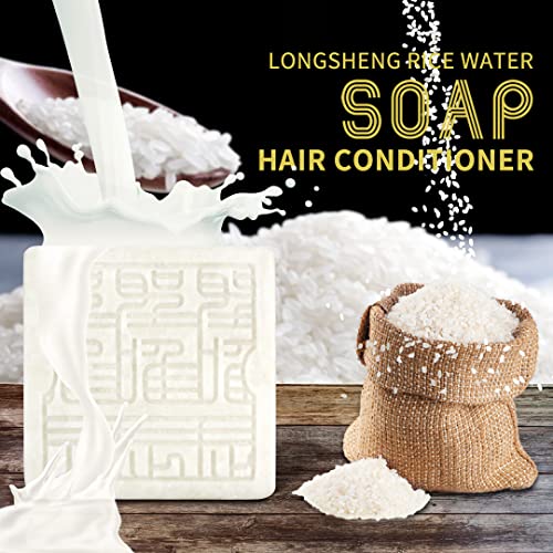 Rice Water For Hair Growth-Gowwim Rice Water Shampoo And Conditioner,2 In 1 Rice Shampoo Bars,Natural Longsheng Rice Water Shampoo Bar For Hair Loss, Dry Damaged Hair,Ph Balanced,Safe Pure Natural,100G/3.5Oz #TOP3