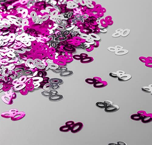SHATCHI 28g Blue & Silver 60th Birthday Confetti Foil Metallic Glitz Table Scatter Sprinkles Age Bday Party Decorations, 12mm