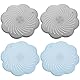 4-teiliges Abflusssieb-Set aus Silikon (2 blau, 2 grau)–Haarfilter für Küche, Dusche, Badewanne und Waschbecken, wiederverwendbares Abflusssieb für Dusche/Badewanne (5–15 cm Durchmesser)