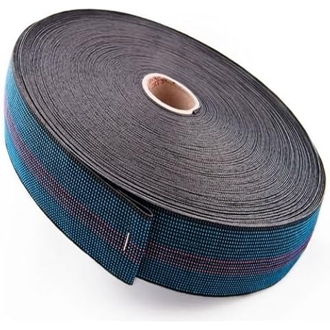 5 Metres of 2" (50mm) Elasticated Upholstery Webbing for Sofa, Chair Seat Cover