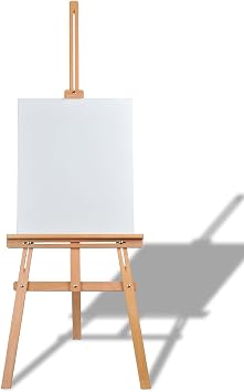 Karin Üç Ayaklı Fırınlanmış Kayın Ahşap Stüdyo Galeri Tipi Demonte Şövale 170 cm