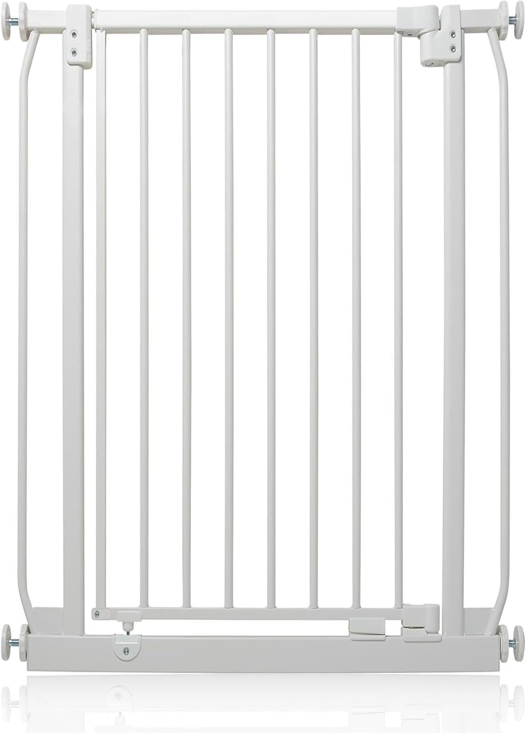 Barrière d'escalier à fixation par pression Safetots extra haute 96.8cm blanc mat pour porte
