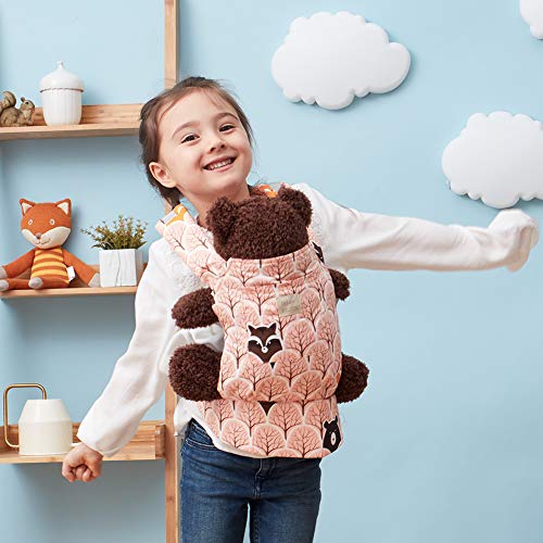 Bebamour Animal Baby Doll Carrier Original Reborn Baby Carrier for Doll Toys Doll Carrier for Girls and Boys(Grey Sheep) - Thumbnail 7