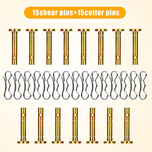 Foto von LUTER 15 Paar Scherstifte und Splinte für 738-04124A Troy Bilt, 714-04040 738-04124 Chneefräse Ersatzteile Scherstifte Greifzug Cotter Pin Set Handwerker-Schneefräsenteile