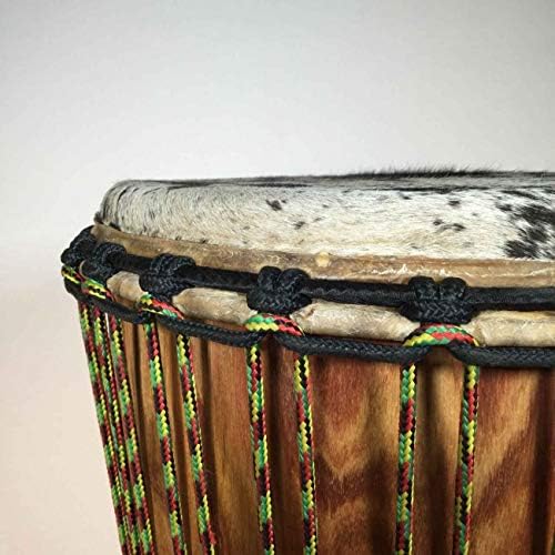 Africa Heartwood Project Paragon Heartwood Pro Mali Bugarabu Drum - Hand-Carved Wood, Cow Skin, Hand Tuned, Traditional African Drum, Imported from Mali - 13'' x 24'' Size