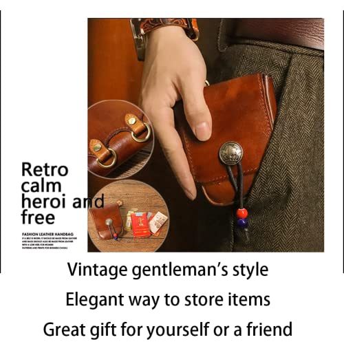 Yiumlmn Leather Drawstring Cigarette Lighter Holder Leather Cigarette Case Smoking Accessories #TOP5