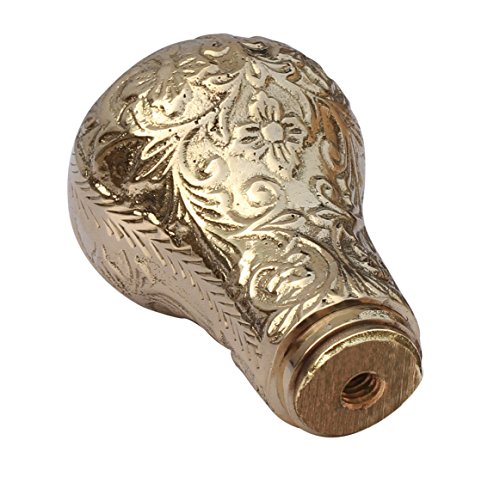 SouvNear Walking Stick Handle – Handmade Walking Stick Canes Metal Handles Knob Shape in Golden Finish - Decorative Classic Vintage Style Wooden Cane Accessories