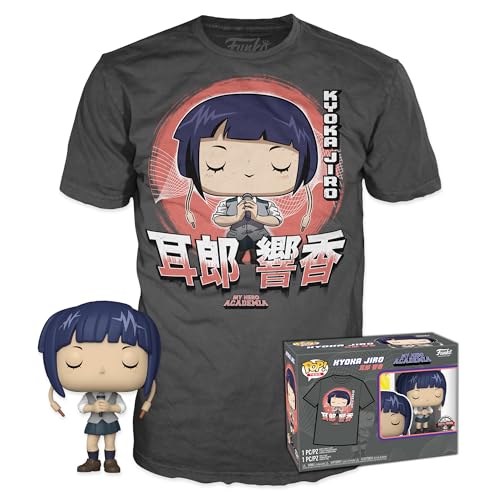 Funko Pop! & tee: MHA - Jirou with Mic - Medium - My Hero Academia - Camiseta, Franela - Ropa con Figura de Vinilo Coleccionable - Idea de Regalo - Juguetes y Camiseta de Manga Corta para Adultos
