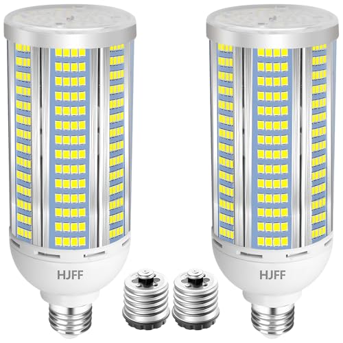 2-Pack 100W LED Corn Light Bulbs,5000K,AC110-277V,15000lm,E26/E39 Base,LED Replacement Metal Halide HID CFL for Commercial Industrial Lighting Warehouse High Bay Light Fixture Garage Workshop
