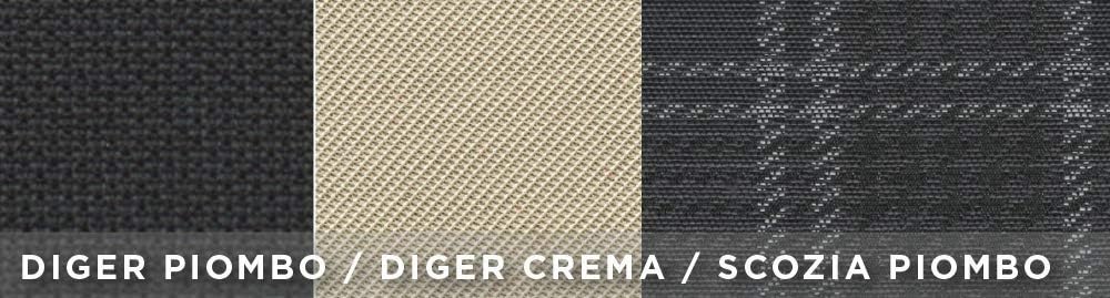 Cora CO.RA. SPA Housses de sièges avant personnalisées, en tissu, coton écossais gris et polyester gris/crème