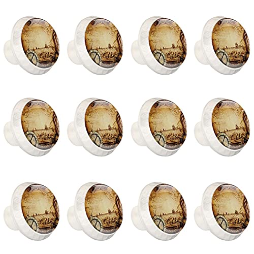 12 Stück Schubladenknöpfe, Adventure Stories Vintage, Küchenschrank,...