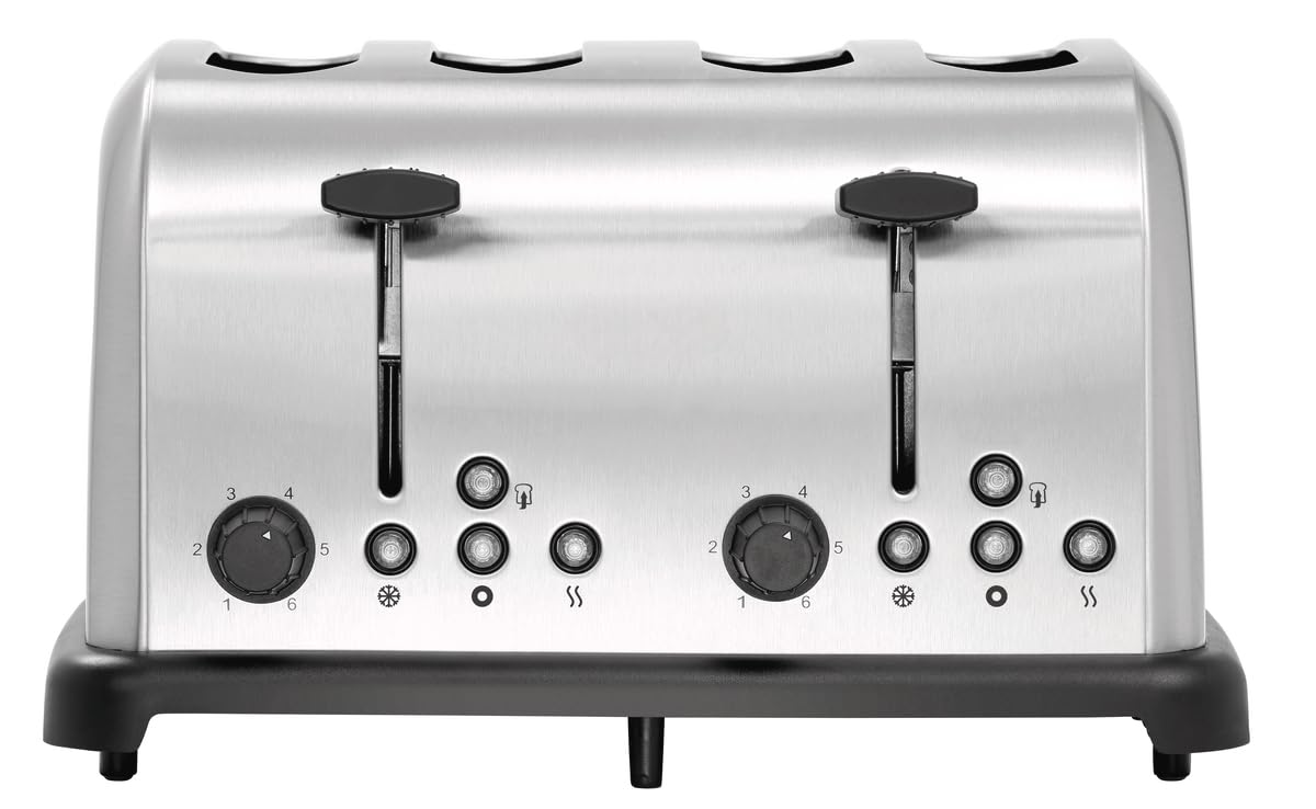MBH Tostapane professionale 4 fette Tostapane elettrico industriale per bagel, panini e pane tostato.