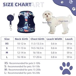 Kooltail Dog Harness for Small Medium Dogsdog Harness and Leash Set Step in No Pull Soft Mesh Padded Adjustable and Reflective Pet Vest Harness Puppy Plaid Extra Harness for Xs S Dogs Dinosaur S  Cucciolini Doodles Kooltail dog harness for small medium dogsdog harness and leash set step in no pull soft mesh padded adjustable and reflective pet vest harness puppy plaid extra harness for xs s dogs dinosaur s   cucciolini doodles