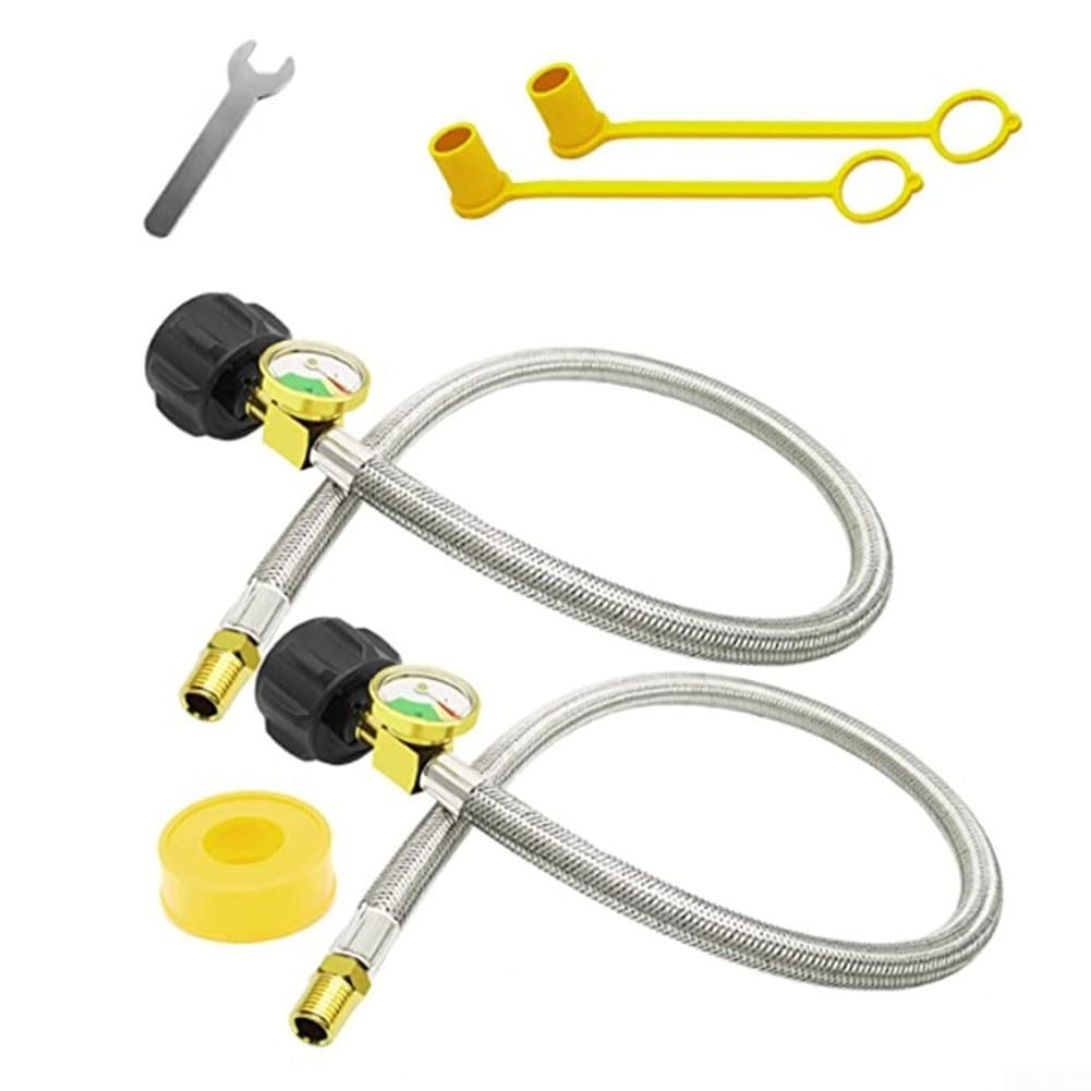 Tuyau de propane 15 RV en acier inoxydable tressé et connecteur QCC1 haute pression de précision