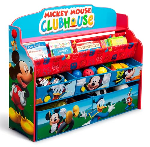 Delta Children Deluxe Book & Toy Organizer Disney Mickey Mouse