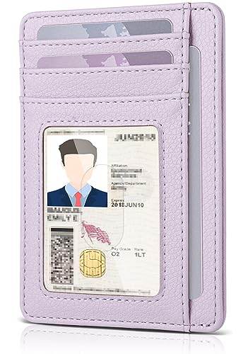 Image of Teskyer Slim Minimalist Wallet for Men, RFID Front Pocket Card Holder | Ultra Slim Front Pocket Design, 8 Card Slots, RFID Protection, Smooth Faux Leather for Everyday Carry