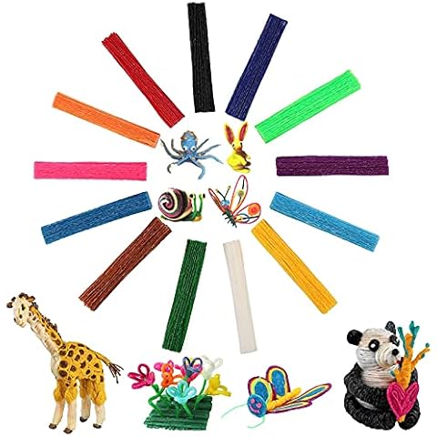 500 Pcs Wax Craft Sticks for Kids,13 Colors Wax String in Bulk,Reusable Molding Sculpting Sticks,Bendable Sticky Wax Yarn Sticks for DIY School Project,Funny Toy Art&Crafts Activity for Travel Home Cover