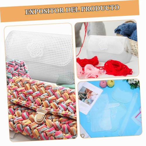 Malla plástica para bolsos DIY: 2 láminas de lienzo resistente para monederos 4