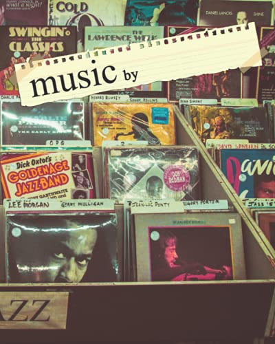 Vintage Jazz Vinyl Record songwriting journal: Blank Music Sheet Paper, 110 pages, 8x10 inches, gift for jazz music lover, music student notebook, compositor music notebook, music composition notebook