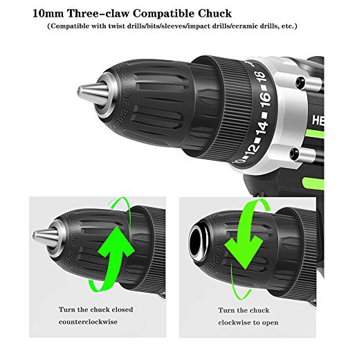 Akkuschrauber Bohrmaschine Mini Wireless Power Drill 2 x Lithium-Ionen Akku Schraubendreher Elektrowerkzeuge – Bild 4