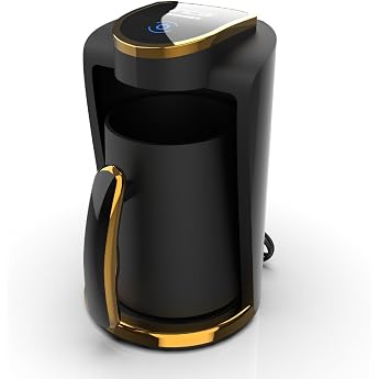 nca IKM-01 Turkish Coffee Machine T rk Kahve Makinesi 250 ml 1-4 Cups 400 W Overflow Protection & Boil Dry Protection Stainless Steel Heating Plate Automatic Shut-Off For Perfect Mocha