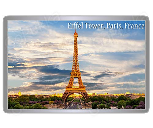 GoPukka Eiffel Tower Paris France Day View - Souvenir Fridge Magnet (Standard: 70x45mm)
