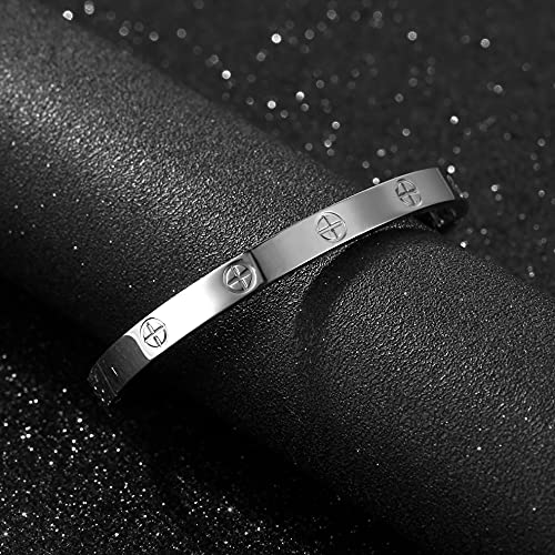 image for YCSLYW Women's Stainless Steel Bracelet Jewelry Crystal Bracelet With 