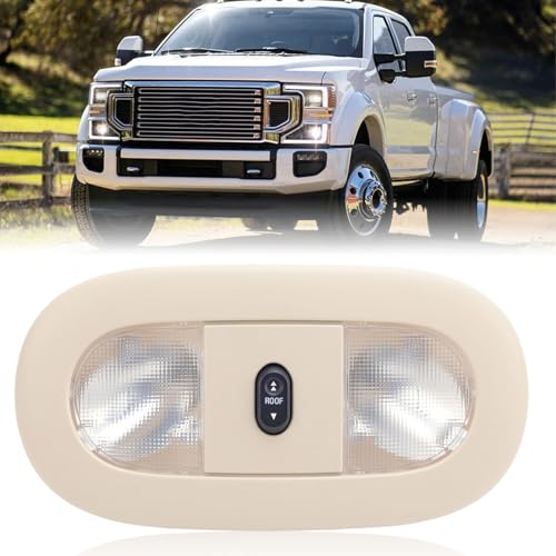 Image of LED Reading Light Fit for 2008-2010 Ford F250 F350 F450 F550 Super Duty Interior Dome Roof Map Lamp Cab Light Overhead Consoles(Beige)
