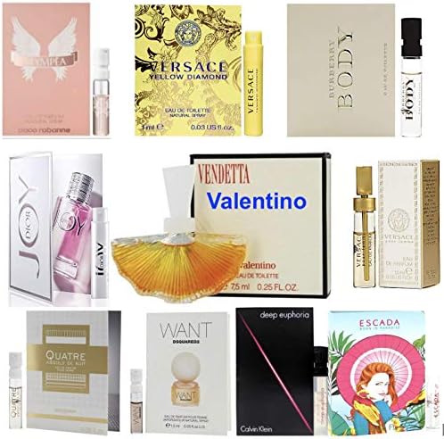 Pilestone Collection: Designer Fragrance Samples for Women - Sampler Lot x 10 Perfume Vials (High end perfume collections)