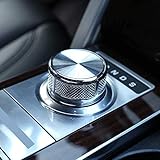Burnmoto Zinc Alloy Car Styling Interior Console Gear Shift Knob Cover Trim for Land Rover Discovery Sport Range Rover Vogue SE Upgrade to SV Decoration 2013-2016 Auto Accessory