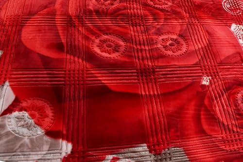 Image of Nestl Korean Mink Blanket Queen Size - 9 Lbs Velvet Fleece Korean Blanket - 2 Ply Warm & Thick Winter Blanket - Wrinkle & Fade Resistant - 79 x 94 Inches (Maroon)