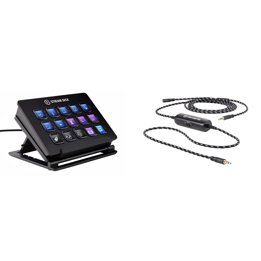 Elgato Stream Deck - Live Content Creation Controller & Chat Link Pro – Audio Adapter, for PS5, PS4,