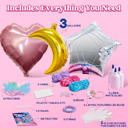 Klever Kits 3D String Art Kit for Kids, Light Up String Light Toy with 30 Multi-Colored LED Bulbs, Arts and Crafts Set, Birthday Gifts for Girls and Boys Ages 8+ - Image 4