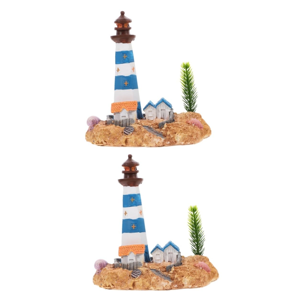 Ciieeo 2 Pezzi Acquario Ornamenti Micro Bonsai Ornamento Acquario Nascondere Decorazioni Acquario Ornamento Castello Acquario Di Pesci Decorazione Decorazioni Acquario Grotta Patio Faro