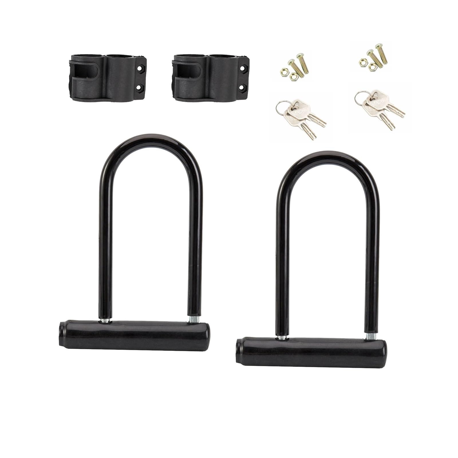 Giveduno 2Pcs Bicycle Lock, 1/2/4 Pcs Key U-Lock For Bicycle Motorcycle Standard Size