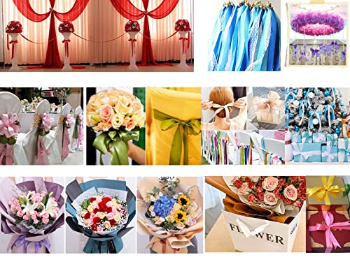 Luxurious Black Satin Ribbon - 1.5 Inch Wide for Gift Wrapping, Floral Arrangements, and Creative DIY Projects - 50 Yards in 2 Rolls for Weddings, Parties, and Special Occasions 8 Luxurious Black Satin Ribbon - 1.5 Inch Wide for Gift Wrapping, Floral Arrangements, and Creative DIY Projects - 50 Yards in 2 Rolls for Weddings, Parties, and Special Occasions - Image 7