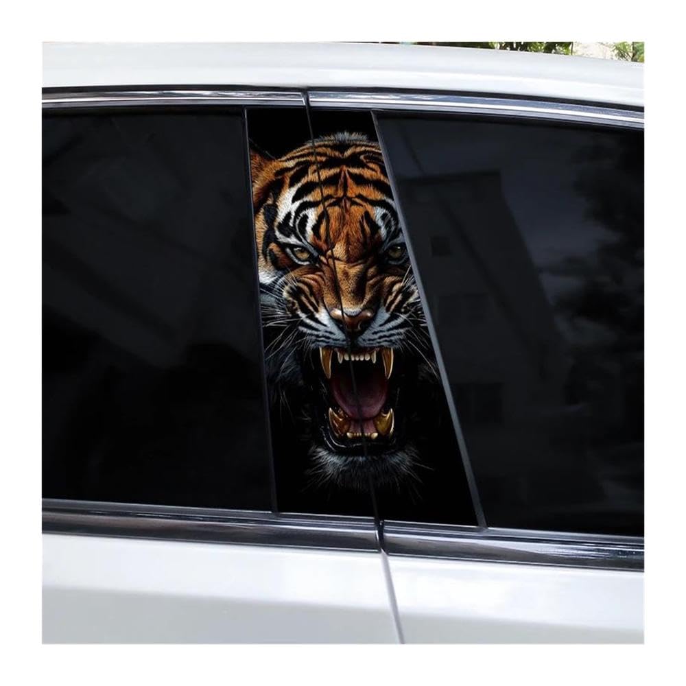 Body Parts 2pcs Car B Pillar Waterproof Decal Vinyl DIY Ferocious Animal(H)