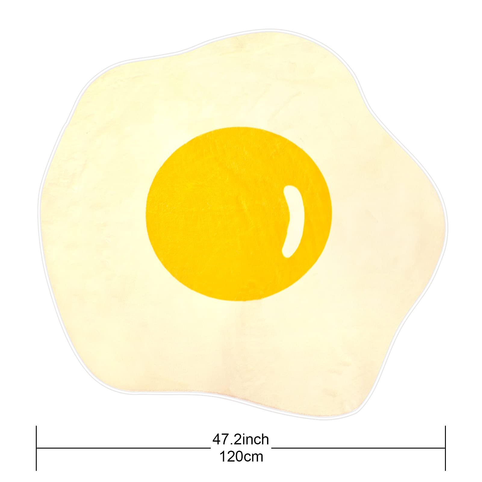 USTIDE Yolk Egg Shaped Rug 47 Inch, Soft Kids Area Carpet Large Kids Bedroom Rug Washable Nonslip Cartoon Rug