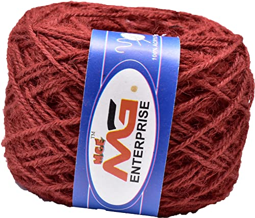 Image of M.G ENTERPRISE 3 Ply /Twisted Macrame Jute Cord /Dori Thread Magenta 50 mtr for Macrame DIY, Craft Work,Plant Hanger Ropes etc-M Art-AJAI
