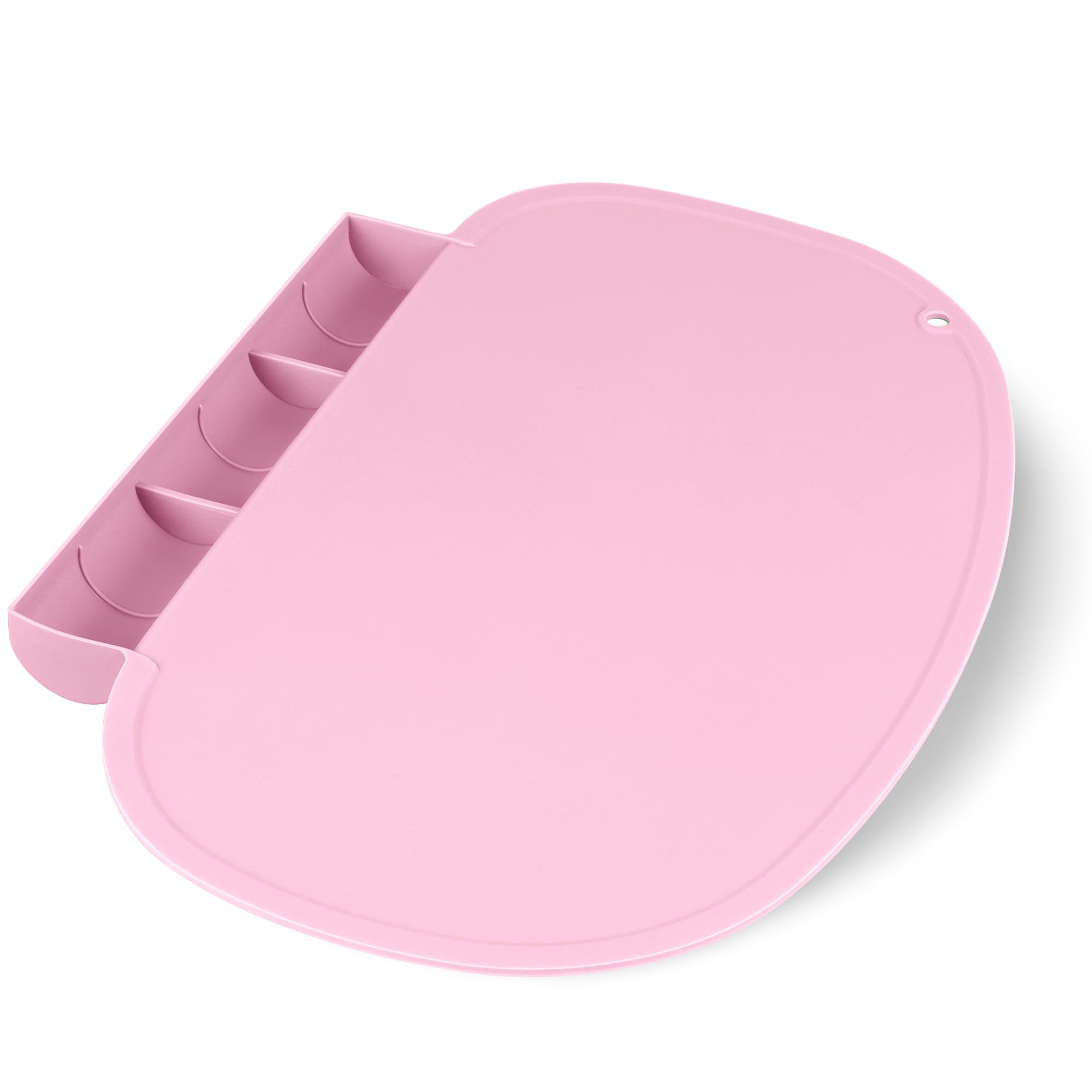Silicone Placemat for Baby, Tablemats with Food Catching Pocket, Non-Slip Silicone Placemat for Restaurants Home Travel (Pinkesque)