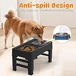 URPOWER 2-in-1 Elevated Slow Feeder Dog Bowls with No Spill Dog Water Bowl 4 Height Adjustable Raised Dog Bowl Non-Slip Dog Food and Water Bowls with Stand for Small Medium Large Dogs, Cats and Pets - Image 5