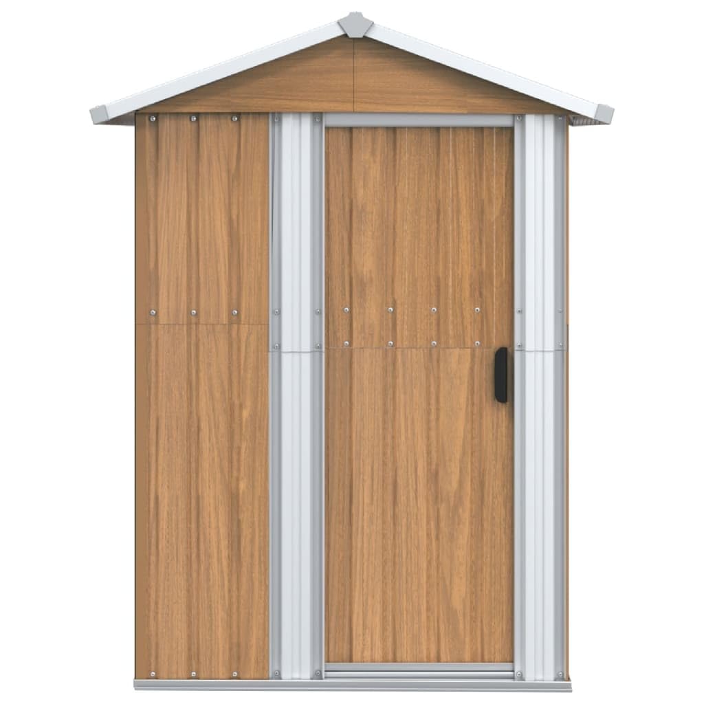 Abri de Jardin Marron 126 x 97,5 x 177 cm en Acier galvanisé,Maison & Jardin,Pelouses & Jardins,Vie en extérieur,Structures extérieures,Cabanes & abris de Jardin,316236